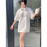 Loose fit athletic cotton short sleeve summer t-shirt