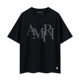 amri washed distressed tiger head number & letter logo short sleeve t-shirt