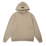 essential double line fog shorts icon laminated stereo letter round neck couple pullover