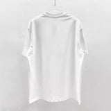Eight-sided diamond craftsmanship hot diamond round neck pure cotton t-shirt