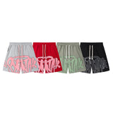 Hip-hop shorts american shorts large letter printingloose terry sweatpants half length pants trendy