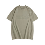 Fog season 8 essentials flocked print couple's relaxed fit crew neck short sleeve t-shirt