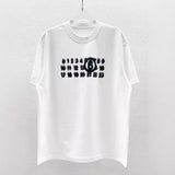 Three-dimensional foam printing high weight double yarn pure cotton short-sleeved t-shirt