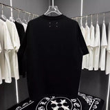 Spring/summer digital print embroidered crew neck short sleeve t-shirt