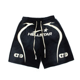 Hip-hop shorts american casual high street mud dyed distressed retroloose sports shorts sweatpants summer half length pants