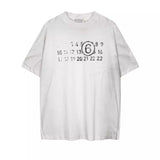 Distressed digital print cotton short-sleeve t-shirt