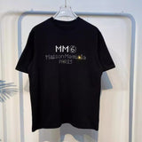 Rhinestone-cut faceted imitation diamond craftsmanship, 100% cotton double gauze relaxed fit short sleeve tee