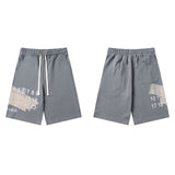 Summerpure cotton digital printing loose drawstring shorts