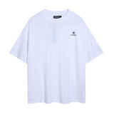 amri washed distressed tiger head number & letter logo short sleeve t-shirt