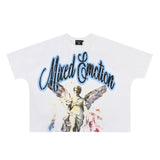 Wholesale american streetwear mixed emotion hotfix rhinestone print short sleeve t-shirt, hoodie, sweatpants, and jacket set