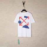 【eu size】authentic off-white print watercolor splatter gradient arrow graffiti ow short sleeve couple tee