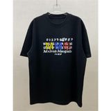 Colorful letter print cotton loose-fit short sleeve youth summer t-shirt