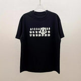 Three-dimensional foam printing high weight double yarn pure cotton short-sleeved t-shirt