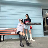 [gram] am peace dove flowing paint graffiti letter starry sky classic logo printing short sleeve couple t-shirt