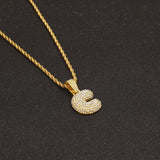 Jewelry Diamond 26 Letter Necklace Alphabet Pieces Spectrum