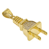 Jewelry with Diamond Plug Creative Pendant Necklaces rapper lightning