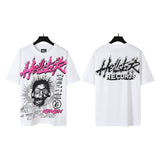 american trend high quality loose t-shirt pure cotton front and rear high-definition printing casualcoupletrendy short sleeves