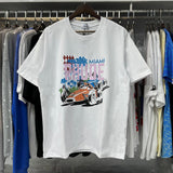 Rhude T Shirts Retro Racing Printed Cotton Casual Short Sleeve Men and Women
