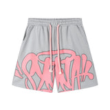 Hip-hop shorts american shorts large letter printingloose terry sweatpants half length pants trendy