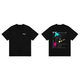 Summer loose fit letter print 100% cotton crew neck short sleeve t-shirt