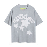 Spder hip hop singer young thug foam letter couple t-shirt pink short