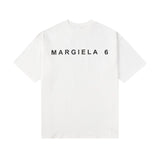 Simple letter and number print crew neck short sleeve t-shirt