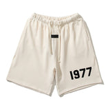 Hip-hop shorts american shorts high street trendy flocking retroloose sports casual sweatpants half length pants