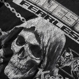 MAJESTIK T Shirts Death Chain Garment Dyed Printing Crop Tee Hot Diamond