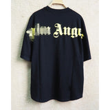 Correct version of pa beheaded bear short sleeves palm tree high street bat sleeves big logo letter on the back