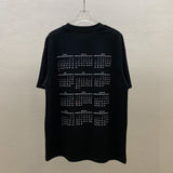 Maison margiela digital direct printing printing process calendar pattern drop shoulder loose short sleeve t-shirt