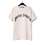 Cross-border foreign trade wholesale pa severed bear short-sleeved ins palm tree large logo back letter bat