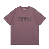 Fog season 8 essentials flocked print couple's relaxed fit crew neck short sleeve t-shirt