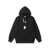 Pass card lanyard loose casual hooded sweatshirt