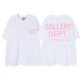 Export american retrog@llery short-sleeved t-shirt boys ins high street loose couple half-sleeved women d