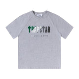 Factory direct trapstar rainbow letter gradient towel embroidery short sleeve t-shirt & fog high street shorts set