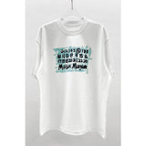 Hand-painted print plus size relaxed fit short sleeve t-shirt
