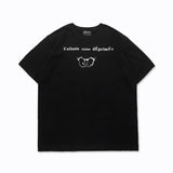 Mopey rich second generation xia loose version beautiful trendy quiet eyes printing round neck short sleeve t-shirt high street