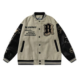 Unisex Baseball Jersey Vintage Flame Element Alphabet Yellow Baseball Jacket Jacket
