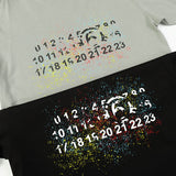 Splatter ink digital print double gauze cotton sports short-sleeve t-shirt