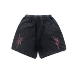 Hip-hop shorts american retro washed distressed shorts men's summer skull high street handsome half length pants sweatpants