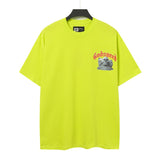 High version gods short sleeve heavy weight washed fog high street rock band skull pure cottonprinting round