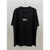 Minimalist foil print, pure cotton drop shoulder couple's t-shirt