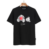 Correct version of pa beheaded bear short sleeve palm tree high street ins teddy bear shark love