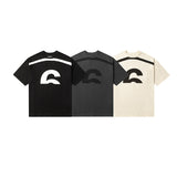 Minimalist digital mm print craft pure cotton breathable short sleeve tee