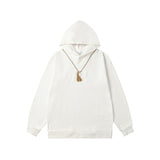 Autumn pendant necklace printed oversized hoodie