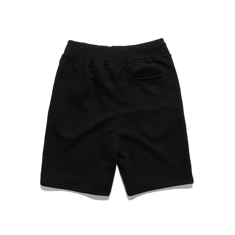 Hip-hop shorts summer american high streetletterlogoprinting sports casual terry sweatpants shorts half length pants