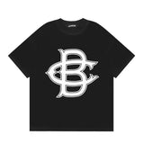 Wholesale export cole buxton minimalist cursive signature print short sleeve t-shirt - high street style