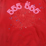 Sp5der Hoodie & Sweatpants 2 Piece Set Cobweb Puff Print Pure Cotton