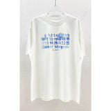 Spring/summer collection maison margiela mm logo print crew neck relaxed fit short sleeve t-shirt