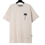 Cross-border foreign trade wholesale pa severed bear short-sleeved ins palm tree large logo back letter bat